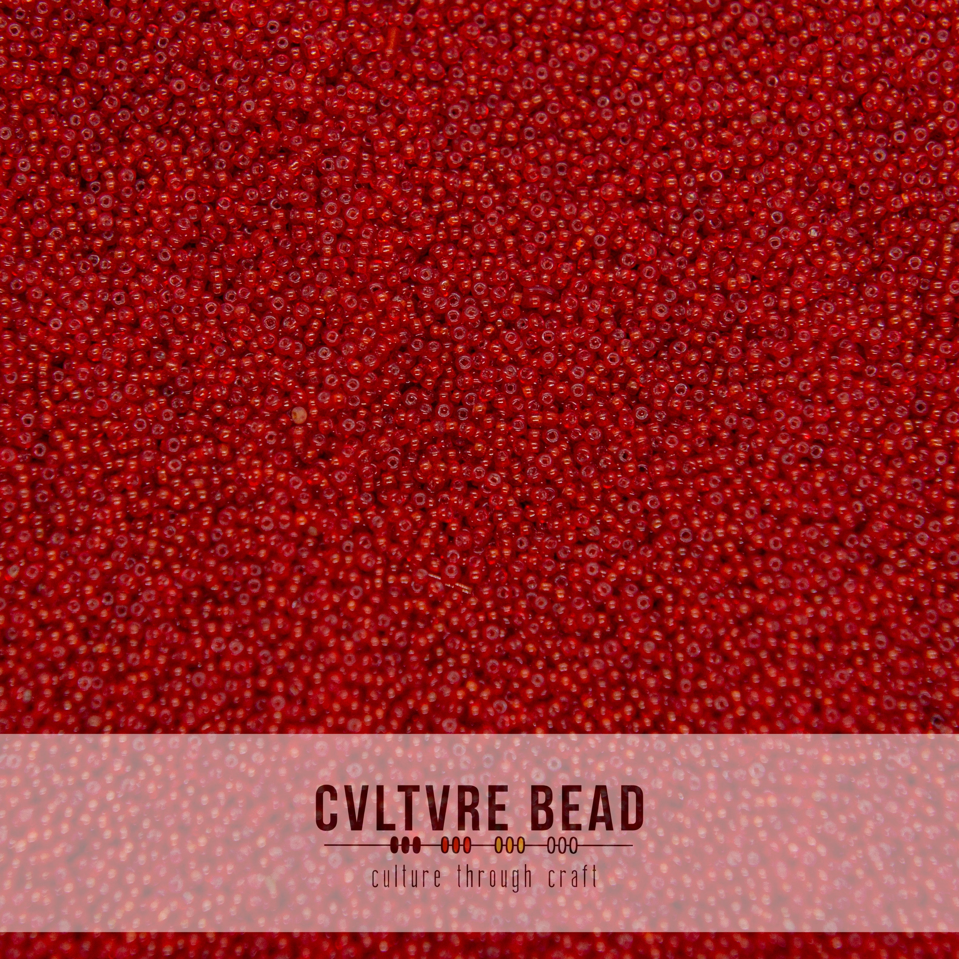 18/0 Micro Transparent Red - Antique